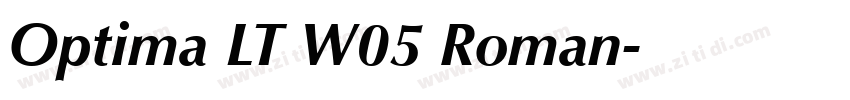 Optima LT W05 Roman字体转换